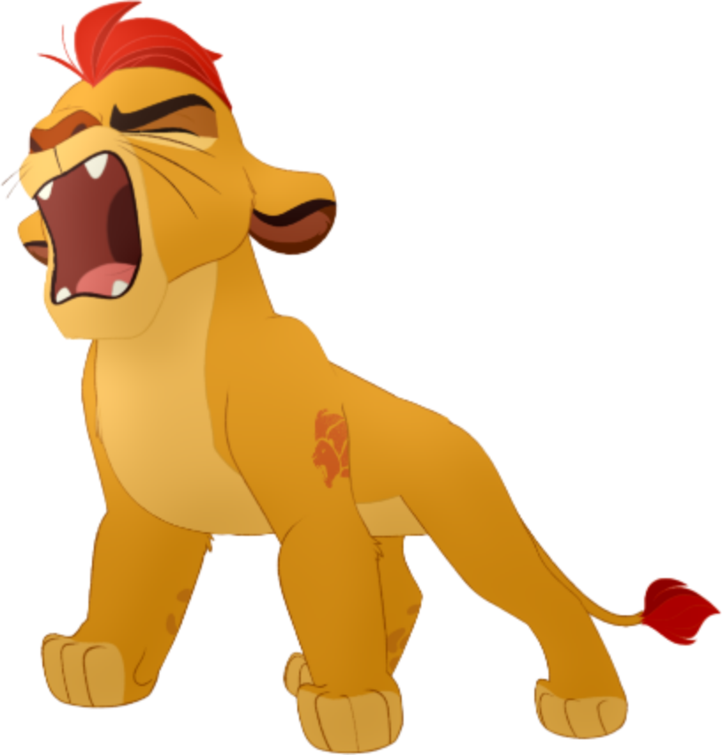 Kion from the Lion Guard roaring.